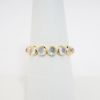 Picture of 18k Yellow Gold & Dome Cut Moonstones Stackable Ring 