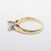 Picture of 14k Yellow Gold & Square Brilliant Cut Diamond Solitaire Engagement Ring with Platinum Prongs