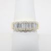 Picture of Scalloped 18k Yellow Gold Wedding Band with Baguette & Round Cut Diamonds