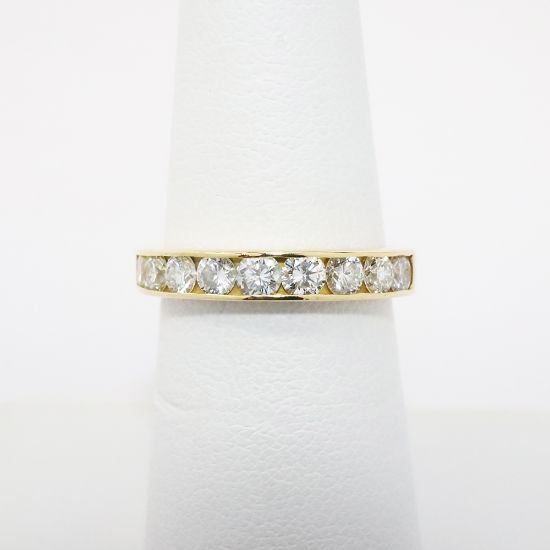 Picture of 14k Yellow Gold & Channel Set Diamond Wedding Band