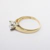 Picture of 14k Yellow Gold & Square Brilliant Cut Diamond Solitaire Engagement Ring