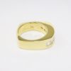 Picture of Squared 18k Yellow Gold & Channel Set, Square Cut Diamond Wedding Band