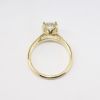 Picture of 14k Yellow Gold & Diamond Solitaire Engagement Ring with Diamond Accented Band