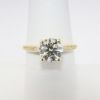 Picture of 14k Yellow Gold & Diamond Solitaire Engagement Ring with Diamond Accented Band