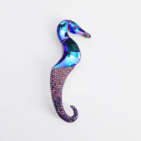 Picture of Rare Swarovski Crystal Paradise 'Celaya' Seahorse Brooch #928356 in Original Box with COA