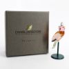 Picture of Rare Swarovski Crystal Paradise 'Baimura' Pink Exotic Bird Figurine with Original Box, Stand & COA