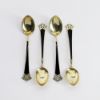 Picture of Vintage Set of 4 Magnus Aase 'Anitra' Sterling Silver & Black Enameled Demitasse Spoons