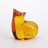 Picture of Baccarat Crystal Amber Seated Cat Paperweight/Figurine