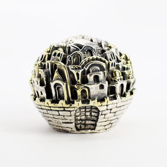 Picture of Signed Sam Philipe 'Jerusalem 3000' Electroformed Sterling Silver Paperweight