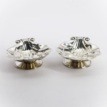 Picture of Vintage Carl Poul Petersen Sterling Silver Pair of Figural Shell Dishes	