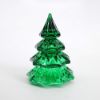 Picture of Waterford Crystal Set of 3 Green, Clear & Red Miniature Christmas Tree Figurines