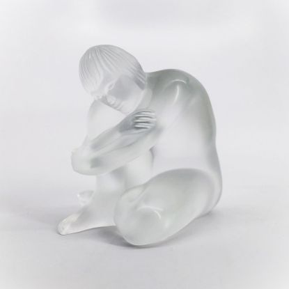 Picture of Lalique France Crystal Seated Male 'Nu Sage' Figurine #1192900