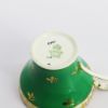 Picture of Aynsley English Bone China Green, Yellow & Gold Corset Shaped Tea Cup & Saucer