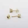 Picture of 14k Yellow Gold & Diamond Solitaire Earrings