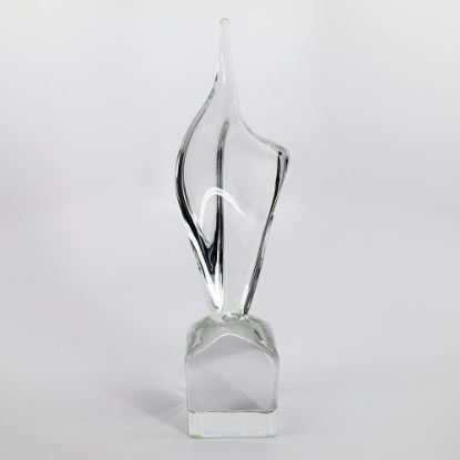 Picture of Daum France Crystal 'Flame' Sculpture with Original Box