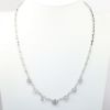 Picture of 14k White Gold & Diamond Flower Stations Necklace