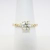 Picture of 14k Yellow Gold & Diamond Solitaire Engagement Ring with Diamond Accented Band