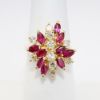 Picture of 14k Yellow Gold Ruby & Diamond Statement/Cocktail Ring