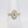 Picture of 14k Yellow Gold & Marquise Cut Diamond Engagement Ring with Diamond Halo