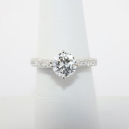 Picture of 14k White Gold & Round Brilliant Cut Diamond Engagement Ring