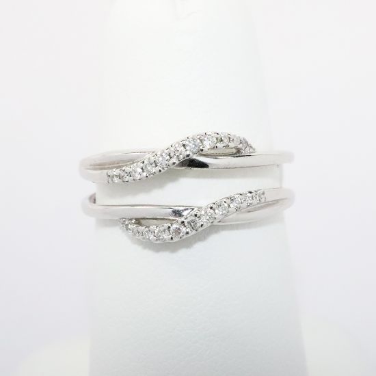 Picture of 14k White Gold & Diamond Insert Ring Enhancer