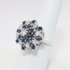 Picture of 14k White Gold Sapphire & Diamond Cocktail/Statement Ring