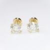 Picture of 14k Yellow Gold & GIA Certified Round Brilliant Cut Diamond Solitaire Stud Earrings