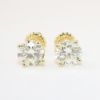 Picture of 14k Yellow Gold & GIA Certified Round Brilliant Cut Diamond Solitaire Stud Earrings