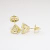 Picture of 14k Yellow Gold & GIA Certified Round Brilliant Cut Diamond Solitaire Stud Earrings