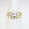 Picture of 14k White Gold & GIA Certified Emerald Cut Diamond Ring with Diamond Enhanced Split Band