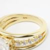 Picture of 14k Yellow Gold & GIA Certified Emerald Cut Diamond Ring with Diamond Enhanced Split Band