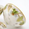 Picture of Pair of Jean Pouyat Limoges, France Porcelain Saucer Champagne Glasses with Plique-à-Jour Grapes