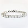 Picture of 14k White Gold & Round Brilliant Cut Diamond Tennis Bracelet 