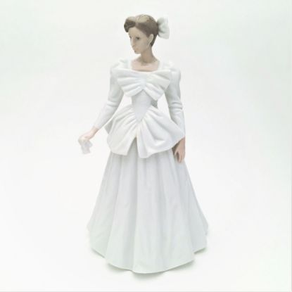 Picture of Lladro Rare 'The Next Dance' #02001201 Woman In White Figurine