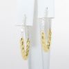 Picture of 18k Two Tone Gold Diamond Pavé Hoop Earrings