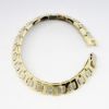 Picture of 14k Yellow Gold & Matte White Gold Men's Bracelet with Diamond Accents