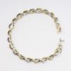 Picture of 14k Twisted, Baguette Cut Diamond Set White & Yellow Gold Bracelet