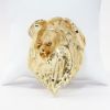 Picture of 14k Yellow Gold Lion Head Slide Pendant with Synthetic Sapphire Eyes & Diamond Accented Mane