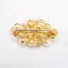 Picture of 14k Yellow Gold & Cultured Pearl Cluster Brooch with Diamond Accents