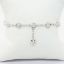 Picture of 14k White Gold & Round Brilliant Cut Diamond Stations Bracelet with Dangling Diamond Heart Charm