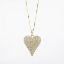 Picture of 14k Yellow Gold Necklace with Pavé Set Diamond Heart Pendant