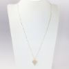 Picture of 14k Yellow Gold Necklace with Pavé Set Diamond Heart Pendant