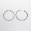 Picture of 14k White Gold & Round Brilliant Cut Diamonds Inside Out Hoop Earrings