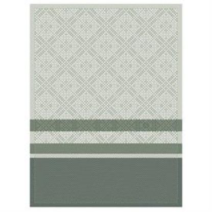 Picture of Le Jacquard Français Green Essentiel Graphique Tea Towel.