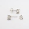 Picture of 14k White Gold & Round Brilliant Cut Diamond Stud Earrings with Side Mounted Diamond Accents