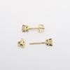 Picture of 14k Yellow Gold & Round Brilliant Cut Diamond Solitaire Stud Earrings