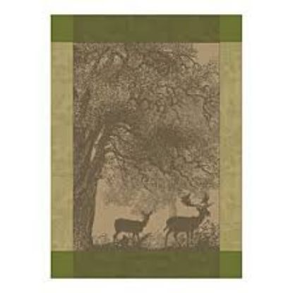 Picture of 'Cerf et Biche' Stag Deer & Doe Tea Towel 