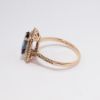 Picture of 14k Rose Gold & Cushion Cut London Blue Topaz Ring with Diamond Accents