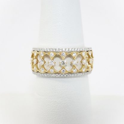 Picture of 14k Pierced Two-Tone Gold & Round Brilliant Cut Diamonds Ring