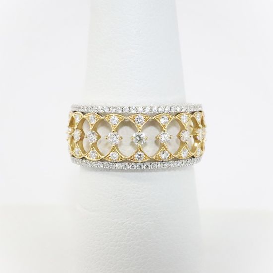 Picture of 14k Pierced Two-Tone Gold & Round Brilliant Cut Diamonds Ring